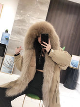 Load image into Gallery viewer, OFTBUY 2019 Real Fur Coat Women Winter Jacket Real Fox Fur Parka Outwear Thick Warm Rex Rabbit Fur Liner Streetwear Fashion New
