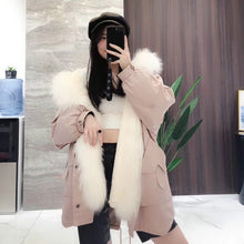 Load image into Gallery viewer, OFTBUY 2019 Real Fur Coat Women Winter Jacket Real Fox Fur Parka Outwear Thick Warm Rex Rabbit Fur Liner Streetwear Fashion New