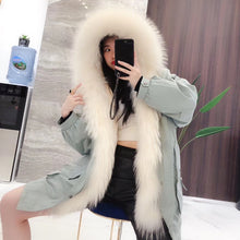 Load image into Gallery viewer, OFTBUY 2019 Real Fur Coat Women Winter Jacket Real Fox Fur Parka Outwear Thick Warm Rex Rabbit Fur Liner Streetwear Fashion New